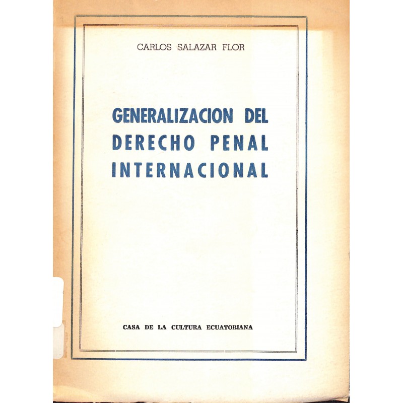 Generalización del derecho penal internacional