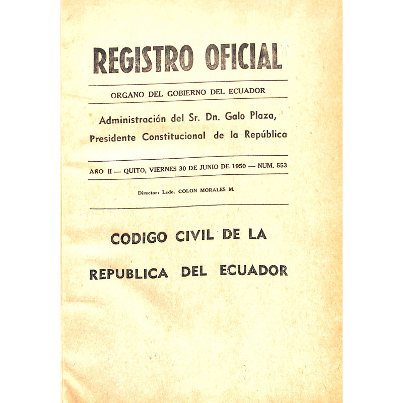 Código civil de la república del Ecuador