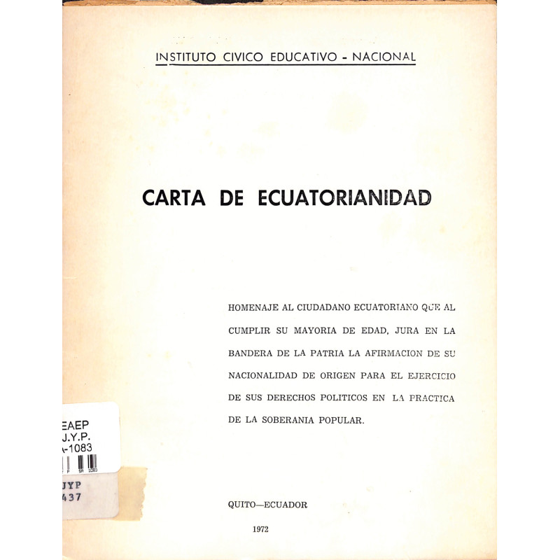 Carta de ecuatorianidad