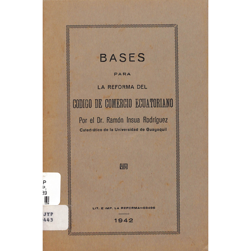 Bases para la reforma del código de comercio ecuatoriano