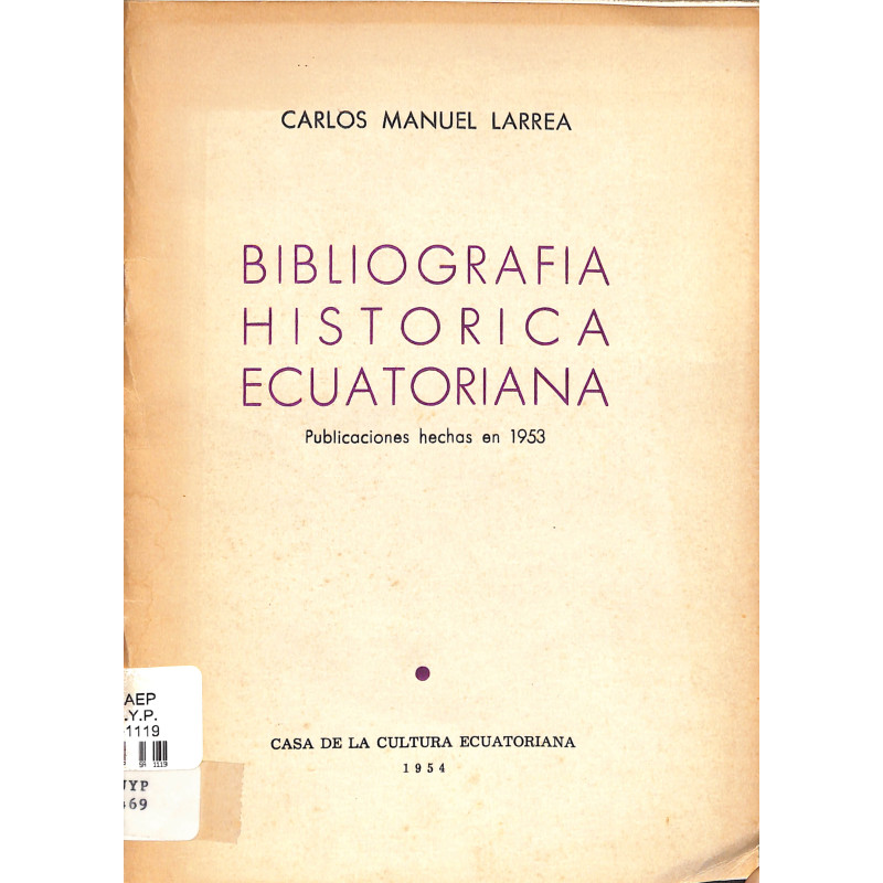 Bibliografía histórica ecuatoriana