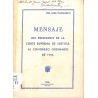 Mensaje del presidente de la corte suprema de justicia