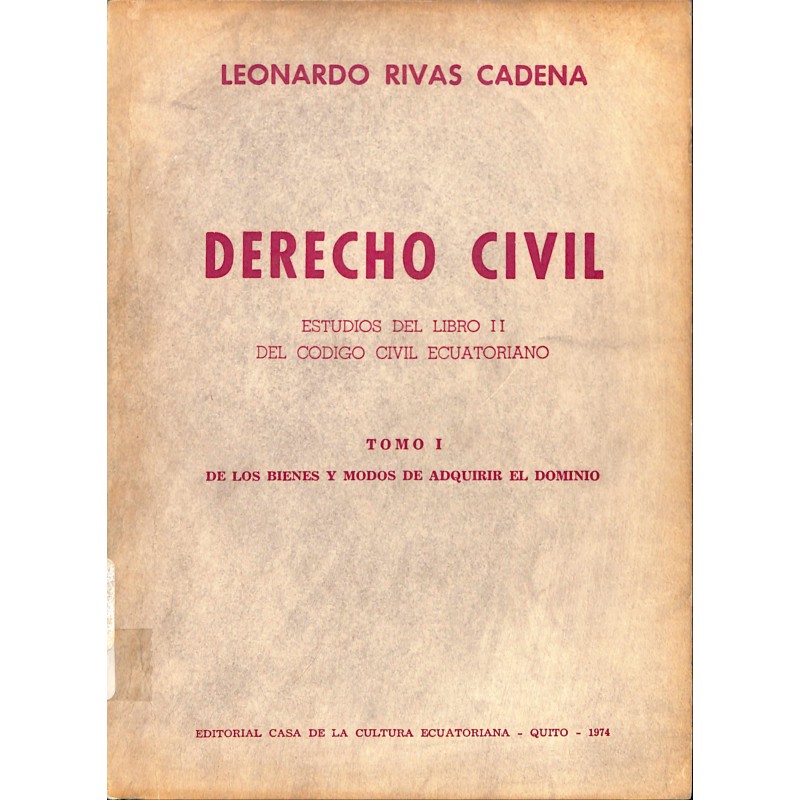 Derecho civil / Leonardo Rivas Cadena.