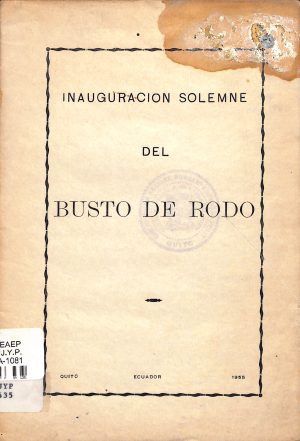 Inauguración solemne del busto de rodó.