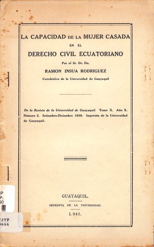 La capacidad de La mujer casada en el derecho civil ecuatoriano