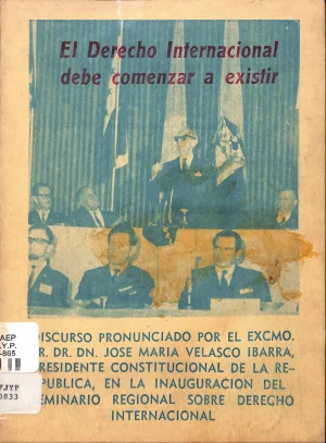 El derecho internacional debe comenzar a existir