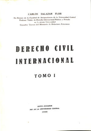 Derecho civil internacional Tomo I