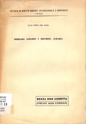 Derecho agrario y reforma agraria