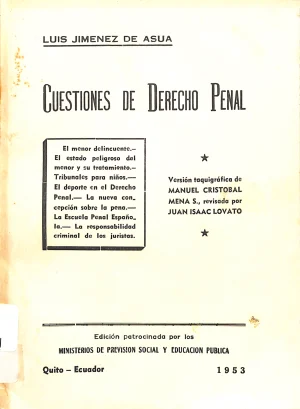 Cuestiones de derecho penal