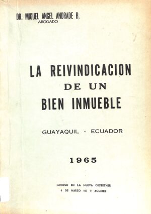 La reivindicación de un bien mueble