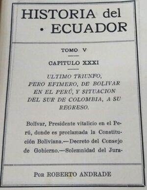 Historia del Ecuador Tomo V