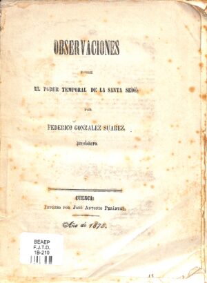 Observaciones sobre el poder temporal de la Santa Sede