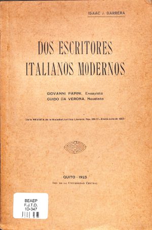Dos escritos Italianos modernos