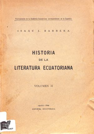 Historia de la literatura ecuatoriana Volumen II